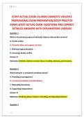 ICDVP ACTUAL EXAM &sol;ILLINOIS DOMESTIC VIOLENCE &NewLine;PROFESSIONAL EXAM PREPARATION&sol;ICDVP PRACTICE &NewLine;EXAM LATEST ACTUAL EXAM  QUESTIONS AND CORRECT &NewLine;DETAILED ANSWERS WITH EXPLANATIONS &vert;AGRADE