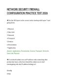 NETWORK SECURITY FIREWALL &NewLine;CONFIGURATION PRACTICE TEST 2026