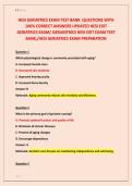 HESI GERIATRICS EXAM TEST BANK  QUESTIONS WITH &NewLine;100&percnt; CORRECT ANSWERS UPDATED HESI EXIT &NewLine;GERIATRICS EXAM&sol; GERIANTRICS HESI EXIT EXAM TEST &NewLine;BANK&comma;&sol;HESI GERIATRICS EXAM PREPARATION 