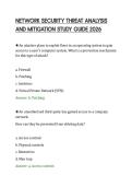 NETWORK SECURITY THREAT ANALYSIS &NewLine;AND MITIGATION STUDY GUIDE 2026 