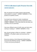 CWEA Collections Grade 2 Practice Test with correct answers