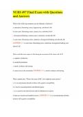 NURS 497 Final Exam with Questions and Answers