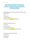 ABC WASTEWATER COLLECTION&NewLine;LEVEL 3 2026&vert;ACTUAL QUESTIONS&NewLine;WITH ANSWERS