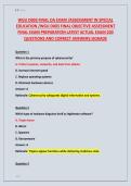 WGU D003 FINAL OA EXAM &sol;ASSESSMENT IN SPECIAL &NewLine;EDUCATION &sol;WGU D003 FINAL OBJECTIVE ASSESSMENT &NewLine;FINAL EXAM PREPARATION LATEST ACTUAL EXAM 200 &NewLine;QUESTIONS AND CORRECT ANSWERS&vert;AGRADE