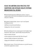 HCAD 760 MIDTERM 2026 PRACTICE TEST&NewLine;QUESTIONS AND DETAILED HEALTH SYSTEMS&NewLine;BREAKDOWN FULL REVIEW