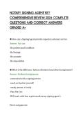 NOTARY SIGNING AGENT KEY &NewLine;COMPREHENSIVE REVIEW 2026 COMPLETE &NewLine;QUESTIONS AND CORRECT ANSWERS &NewLine;GRADED A&plus; 