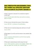 DMV FIREFIGHTER ENDORSEMENT FINAL&NewLine;TEST PAPER 2026 UPDATED QUESTIONS&NewLine;WITH ACCURATE SOLUTIONS GRADED A&plus;