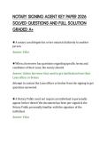 NOTARY SIGNING AGENT KEY PAPER 2026 &NewLine;SOLVED QUESTIONS AND FULL SOLUTION &NewLine;GRADED A&plus; 