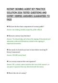 NOTARY SIGNING AGENT KEY PRACTICE &NewLine;SOLUTION 2026 TESTED QUESTIONS AND &NewLine;EXPERT VERIFIED ANSWERS GUARANTEED TO &NewLine;PASS 