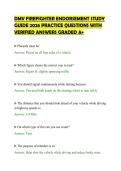 DMV FIREFIGHTER ENDORSEMENT STUDY&NewLine;GUIDE 2026 PRACTICE QUESTIONS WITH&NewLine;VERIFIED ANSWERS GRADED A&plus;
