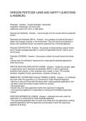 OREGON PESTICIDE LAWS AND SAFETY QUESTIONS & ANSWERS