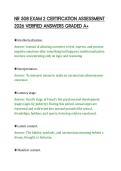 NR 508 EXAM 2 CERTIFICATION ASSESSMENT &NewLine;2026 VERIFIED ANSWERS GRADED A&plus;