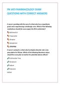 PN VATI PHARMACOLOGY EXAM QUESTIONS WITH CORRECT ANSWERS 