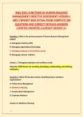WGU D351 FUNCTIONS OF HUMAN RESOURCE &NewLine;MANAGEMENT OBJECTIVE ASSESSMENT VERSION 1 &NewLine;AND 2 NEWEST 2026 ACTUAL EXAM COMPLETE 200 &NewLine;QUESTIONS AND CORRECT DETAILED ANSWERS &NewLine;&lpar;VERIFIED ANSWERS&rpar; &vert;ALREADY GRADED A&plus;