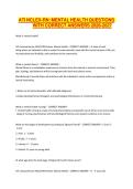 ATI NCLEX-RN MENTAL HEALTH QUESTIONS WITH CORRECT ANSWERS 2026-2027
