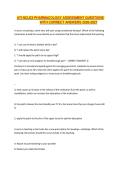 ATI NCLEX PHARMACOLOGY ASSESSMENT QUESTIONS WITH CORRECT ANSWERS 2026-2027&NewLine;