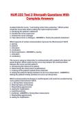 NUR 222 Test 2 Sherpath Questions With Complete Answers
