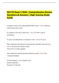NU170 Exam 3 2026 &vert; Comprehensive Review Questions & Answers &vert; High-Scoring Study Guide