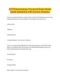 ATI Pharmacology Proctored Exam Study Guide Questions with Correct Answers