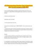 ATI Pharmacology Practice Test A Questions with Correct Answers 2026-2027