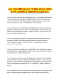 ATI- PHARMACOLOGY FINAL QUESTIONS WITH CORRECT ANSWERS 2026-2027