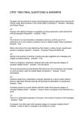CPST 7800 FINAL QUESTIONS & ANSWERS