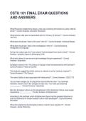 CSTU 101 FINAL EXAM QUESTIONS AND ANSWERS