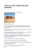 CSTU 101 TEST 1 QUESTIONS AND ANSWERS