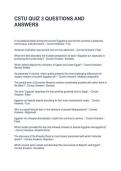 CSTU QUIZ 3 QUESTIONS AND ANSWERS