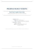 Pharmacology Nursing &ndash; Final Exam Complete Study Guide &ndash; 150 Drug Therapy Questions with Correct Answers and Rationales