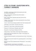 CTSU 101 EXAM 1 QUESTIONS WITH CORRECT ANSWERS