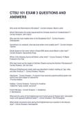 CTSU 101 EXAM 3 QUESTIONS AND ANSWERS