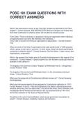 POSC 101 EXAM QUESTIONS WITH CORRECT ANSWERS