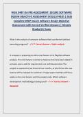 WGU D487 OA PRE-ASSESSMENT&colon; SECURE SOFTWARE &NewLine;DESIGN OBJECTIVE ASSESSMENT