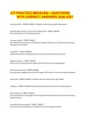 ATI PRACTICE MEDSURG 1 QUESTIONS WITH CORRECT ANSWERS 2026-2027