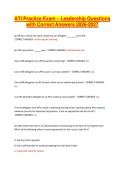 ATI Practice Exam &ndash; Leadership Questions with Correct Answers 2026-2027