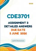CDE3701 Assignment 2 &vert;&vert;&lpar;Answers and Guidelines&rpar;&vert; Due Date 5 June 2026
