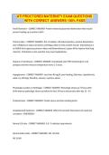 ATI PROCTORED MATERNITY EXAM QUESTIONS WITH CORRECT ANSWERS 100&percnt; PASS