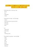 ATI PROCTORED NUTRITION EXAM STUDY GUIDE 2026-2027