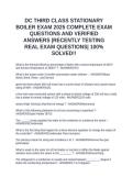 DC THIRD CLASS STATIONARY BOILER EXAM 2025 COMPLETE EXAM QUESTIONS AND VERIFIED ANSWERS &vert;RECENTLY TESTING REAL EXAM QUESTIONS&vert; 100&percnt; SOLVED&excl;&excl;