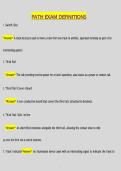 PATH Exam Definitions Questions & Answers &vert; Pathology Terminology Study Guide &vert; Comprehensive Exam Review