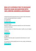 WGU C273 INTRODUCTION TO SOCIOLOGY PRACTICE EXAM 200 QUESTIONS WITH 100&percnt; VERIFIED ANSWERS & RATIONALES 2026&sol;2027