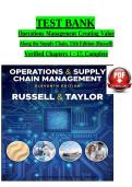 Operations Management&colon; Creating Value Along the Supply Chain 11th Edition &lpar;Russell&rpar; &ndash; Test Bank with Practice Questions and Answers