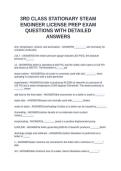 3RD CLASS STATIONARY STEAM ENGINEER LICENSE PREP EXAM QUESTIONS WITH DETAILED ANSWERS