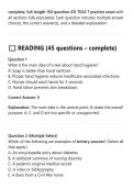 complete&comma; full-length 150-question ATI TEAS 7 practice exam with&NewLine;all sections fully populated&period; Each question includes multiple answer&NewLine;choices&comma; the correct answer&lpar;s&rpar;&comma; and a detailed explanation&period;