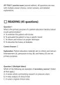 ATI TEAS 7 practice exam &lpar;second edition&rpar;&period; All questions are new&comma;&NewLine;with multiple answer choices&comma; correct answers&comma; and detailed&NewLine;explanations&period;