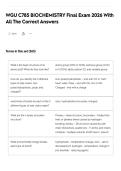WGU C785 BIOCHEMISTRY Final Exam 2026 With All The Correct Answers