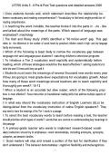 LETRS Units 5 - 8 Pre & Post Test questions and detailed answers 2026 