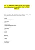 ATI RN Nutrition Online Practice 2023 A Exam question and answers graded A&plus;2026 LATEST UPDATE&NewLine;