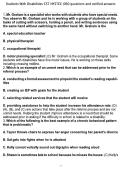Students With Disabilities CST NYSTCE &lpar;060 questions and verified answers 